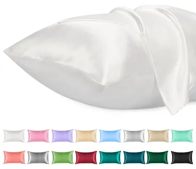 Obrázok produktu pre Poťahy na vankúše Satinsatin, 50 x 90 cm, 2 kusy, vhodné pre pokožku a vlasy