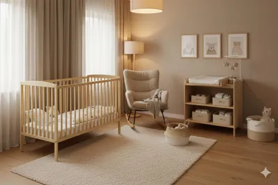 Produktbild von Babybett mit Matratze 120x60cm, Gitterbett, 3 ausziehbare Sprossen,3-stufige Verstellung, Kiefernholz, Babybett für Mädchen und Junge, Kiefer