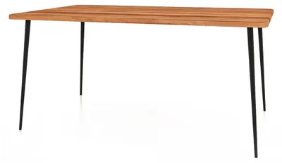 Produktbild von Esstisch Tula aus Kernbuche massiv 80x170x78 mit schwarzen Metallbeinen