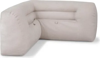 Immagine prodotto di PillowPalette - Cuscino angolare per divano, cuscino per schienale divano, cuscino di sostegno per la schiena, 90x90x42 cm, beige, cuscino decorativo