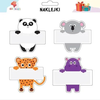 Immagine prodotto di Adesivi con animali per l'armadietto e il quaderno 1 - All4Kids