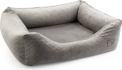 Zdjęcie produktu dla Legowisko Premium Velvet Grey XXL - 120x95x25 cm | Miękka sofa dla psów i kotów