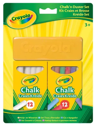 Produktbild von Crayola Schultafel-Kreide Set - 24 Kreiden mit Schwamm für Kinder