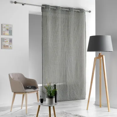 Produktbild von Moderner Fenstervorhang SOFIANE, 140 x 260 cm, grau