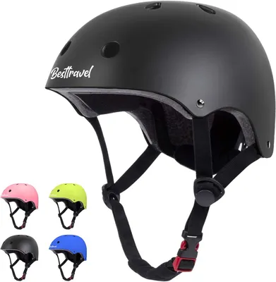 Obrázok produktu pre Detská prilba 3 až 8 rokov, nastaviteľná, na bicyklovanie, čierna
