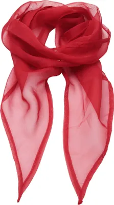 Image de Premier Foulard / écharpe en mousseline de soie pour femme RW2828 (taille unique) (Rouge)