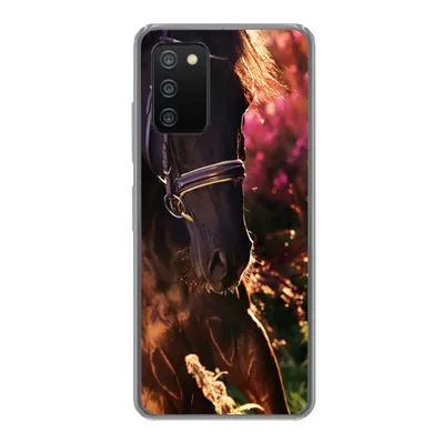 Produktbild von MuchoWow® Handyhülle Schutzhülle Hülle für Samsung Galaxy A03s Pferd - Sonne - Porträt Silikon Softcase Handy Hülle - Schutz