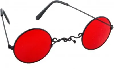 Immagine prodotto di Occhiali gotici da vampiro per adulti accessorio per Halloween nero-rosso -