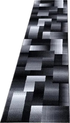 Produktbild von Kurzflor Teppich MIAMI Schwarz 80 x 300 cm