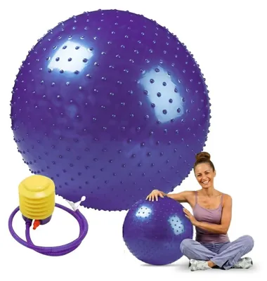 Imagen del producto de Pelota de yoga de 65 cm, antidesgarro, fabricada con PVC de alta calidad, ideal para ejercicios de fitness