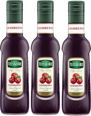 Produktbild von Mathieu Teisseire Getränke-Sirup Cranberry 0,25L (3er Pack)
