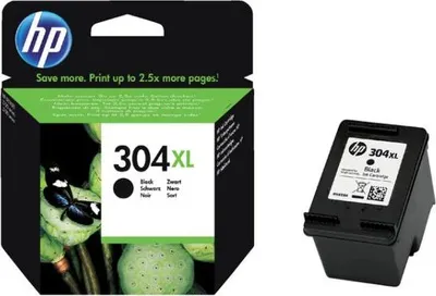 Produktbild von HP 304XL Schwarz Original Tintenpatrone, Hoch, Schwarz, Tinte auf Pigmentbasis, 5,5 ml, 1 Stück(e), 300 Seiten