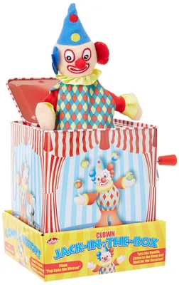 Image de Tobar, figurine du jeu Jack In The Box, clown qui surgit d'une boîte, couleurs variées, quantité : 1