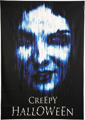 Produktbild von PSYWORK Schwarzlicht Stoffposter Neon "Creepy Halloween", 1,0x1,4m