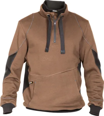 Produktbild von DASSY® Stellar Sweatshirt LEHMBRAUN/ANTHRAZITGRAU Gr.L Länge: STANDARD