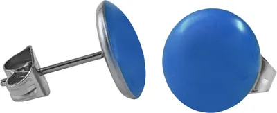 Produktbild von Chirurgenstahl Ohrstecker Emaille Farbe - Hellblau Größe - 5 mm