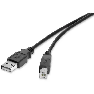 Obrázok produktu pre CONRAD Renkforce USB 2.0 pripojovací kábel [1x USB 2.0 konektor A - 1x USB 2.0 konektor B] 0,3 m čierny