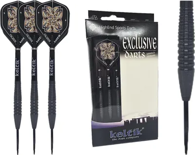 Image de Fléchettes Steeldart Keltik Ardan 26g Black – 90 % Tungstène