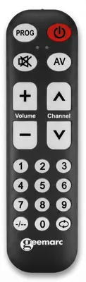 Produktbild von Geemarc, Programmierbare Universal-Fernbedienung für TV / Box mit 19 Tasten, Schwarz