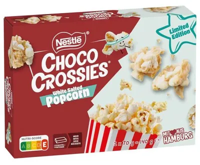 Produktbild von Choco Crossies White Salted Popcorn 2x70g