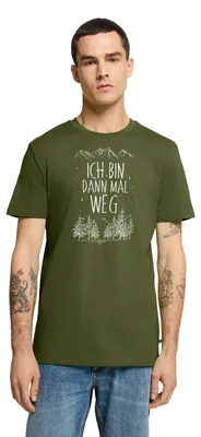 Produktbild von Spreadshirt Ich Bin Dann Mal Weg Berge Männer Premium T-Shirt, S, Khaki