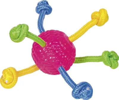 Produktbild von Nobby TPR Ball mit Spielseilen Ø 8 cm