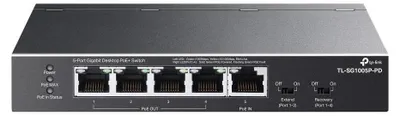 Image de Commutateur PoE+ de bureau Gigabit à 5 ports avec entrée PoE++ de