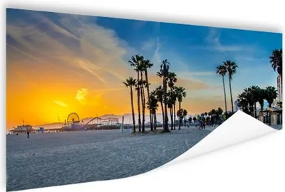 Produktbild von MuchoWow® Poster Strand - Amerika - Palme 160x80 cm - Foto Poster
