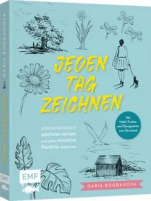 Immagine prodotto di Zeichenbuch für Anfänger und Wiedereinsteiger: Schritt-für-Schritt-Anleitungen, Übungen, leichter Stil, 25 Min. täglich, Natur bis Architektur