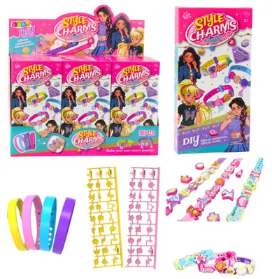 Produktbild von LeanToys Diy-Armband-Set Tier-Anhänger 4 Verstellbare Armbänder