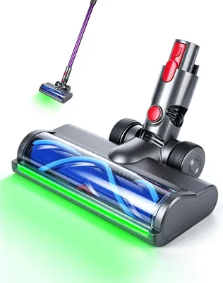 Ersatzbürste für Dyson V7–V15 mit grüner LED, Anti-Verwicklung