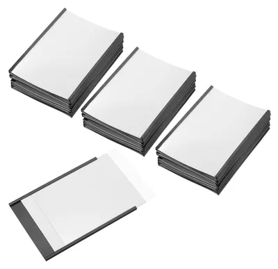 Produktbild von Elzusha – Magnetische Etikettenhalter, 10 x 7,5 cm, mit Papierinsätzen, 50 Stück