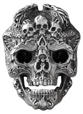 Produktbild von XINYIN Punk Totenkopf Ringe Offene Ringe Auffällige Fingerringe Totenkopf Ringe