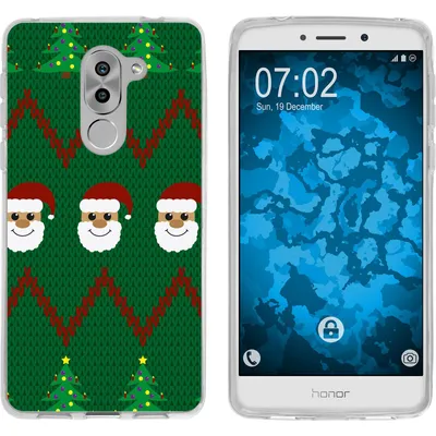 Produktbild von PhoneNatic Case kompatibel mit Huawei Honor 6x Silikon-Hülle X Mas Weihnachten X-Mas Sweater M7