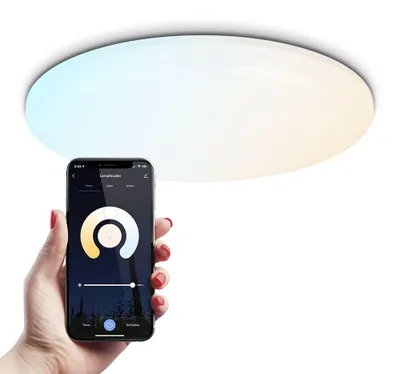 Produktbild von hoftronicsmart LED Deckenleuchte 30W 3000lm Rund Weiß CCT Wifi Bluetooth