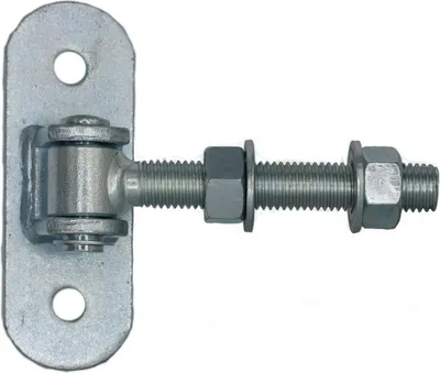 Produktbild von UHRIG Torband M18 verstellbar, lang, Scharnier Türangel verzinkt für z.B. Gartentür, Tor.
