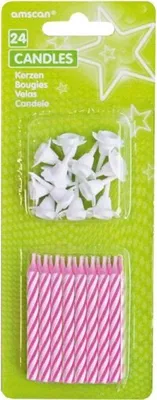 Produktbild von Tortenkerzen 24 Stück mit 12 Stück Ständern, 1 Set