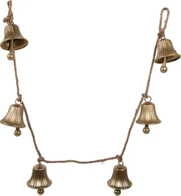 Zdjęcie produktu dla Zawieszka dzwonek Clayre & Eef 9x9x135 cm Metal w kolorze złotym