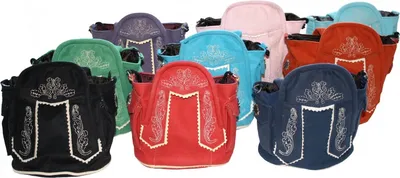 Produktbild von Damen Handtasche Trachtentasche Dirndl Taschen Trachten Kunstleder, Farbe:Grün