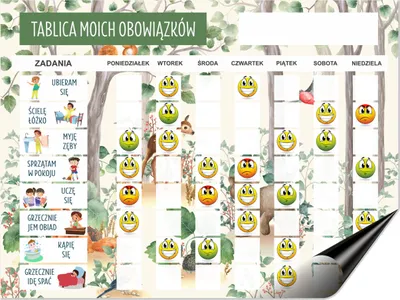Immagine prodotto di Lavagna magnetica planner motivazionale per bambini + emoticons