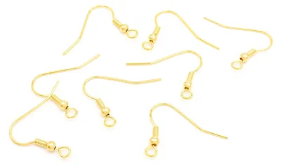 Produktbild von Vintageparts Ohrhaken aus 304 Edelstahl mit 18k Goldbeschichtung 8 Stück