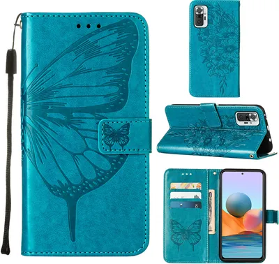 Custodia A Libretto Con Portafoglio Per Xiaomi Poco X5 Pro 5G E Redmi Note 12 Pro 5G, Design Gatto Blu, Con 2 Slot Carte, Supporto Per Video E Cordino, Materiale PU+TPU - 2
