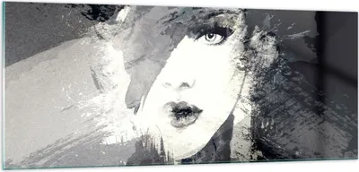 Produktbild von Bilder auf glas - Frau Gesicht - 100x40cm - Glasbilder - Wandbilder - Kunstdruck - zum Aufhängen bereit - Wanddekoration aus Glas - Glas Bilder - Wandbild auf Glas - Einteilig - GAB100x40-3757