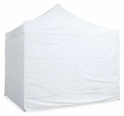 Image de Tonnelle pliante 3x3m ALU Premium - 4 parois latérales pleines - Blanc