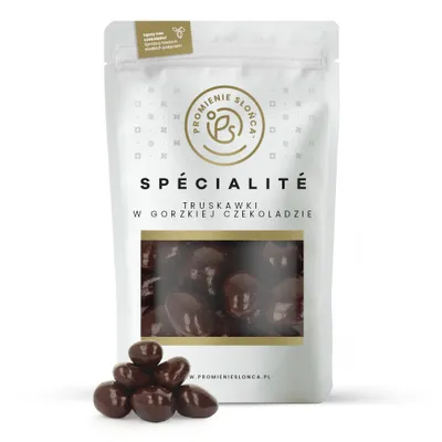 Zdjęcie produktu dla Truskawki Liofilizowane w Gorzkiej Czekoladzie 500 g
