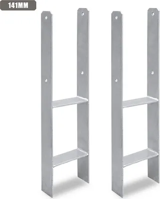 Immagine prodotto di Ancoraggio per pali Presa a terra Base per pali Supporto per pali 141 mm 2 pezzi