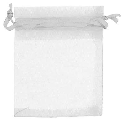 Organza-Beutel 50 Stück Geschenkbeutel Organzabeutel Gastgeschenk weiß 12x9cm