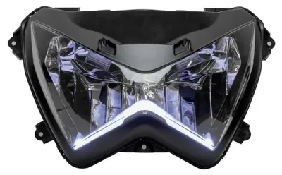 Obrázok produktu pre Predný reflektor LED Vparts pre Kawasaki Z800/z800e, model ST-04001, priehľadný. Jedna univerzálna veľkosť