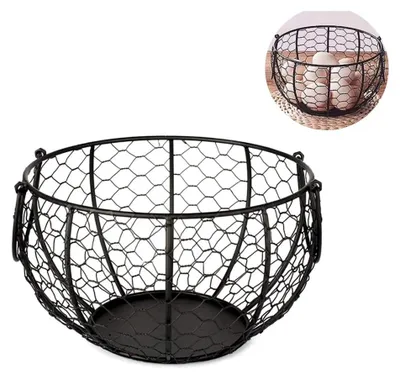 Image de Solidchoice - Panier métallique de rangement pour œufs et fruits