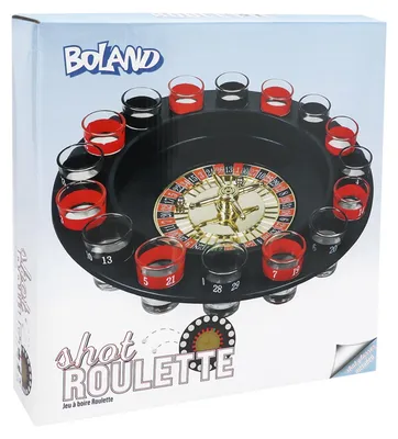 Produktbild von Boland 30850 - Trinkspiel Roulette Casino, Durchmesser 30 cm, 16 Schnapsgläser u